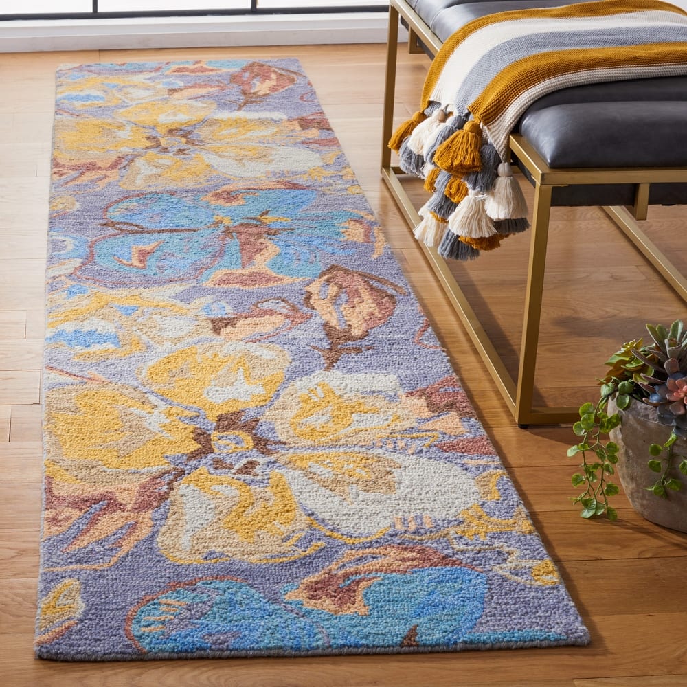 SAFAVIEH Handmade Metro Branka Floral Wool Rug