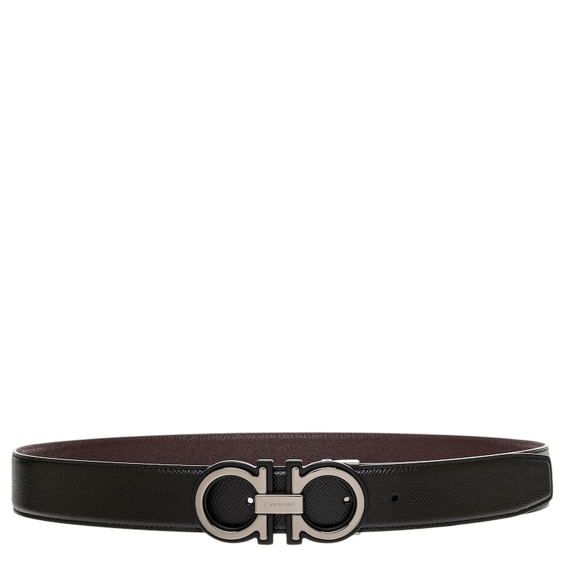 Ferragamo Men's Reversible Gancini Belt 1.3" Wide - 90