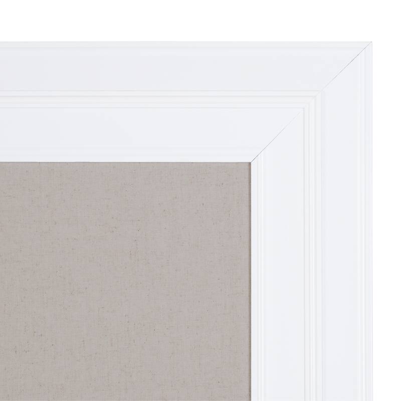 DesignOvation Whitley Framed Linen Fabric Pinboard - 29.5x45.5