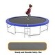 preview thumbnail 4 of 27, 16ft Round Outdoor Trampoline with Enclosure Net and Basketball Hoop