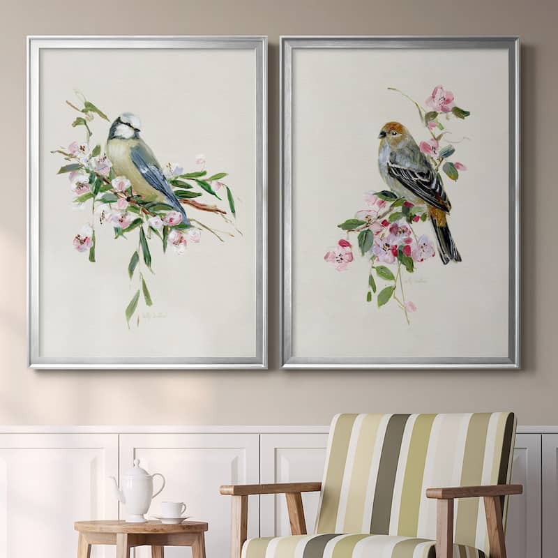 Spring Song Blue Bird Premium Framed Print - Ready to Hang - Multi-Color