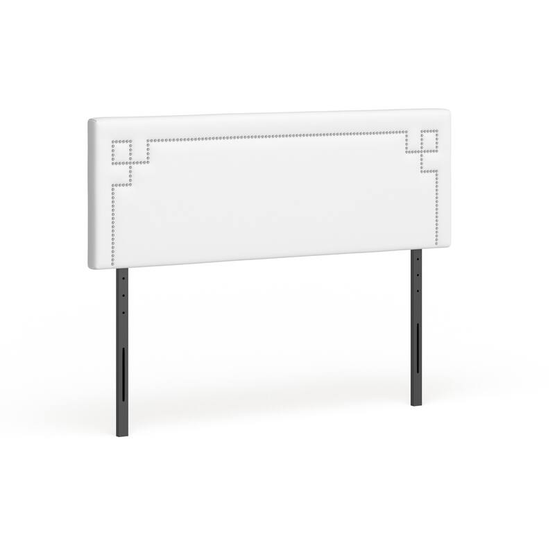 Josie White Vinyl Headboard - Queen