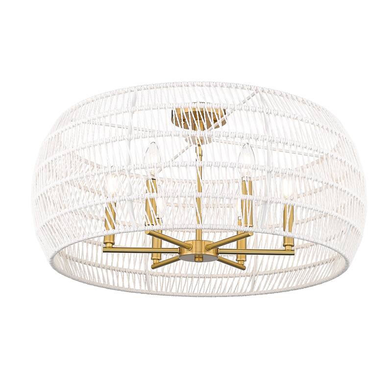 Ellie 27.125" Wide 6-Light Semi-Flush