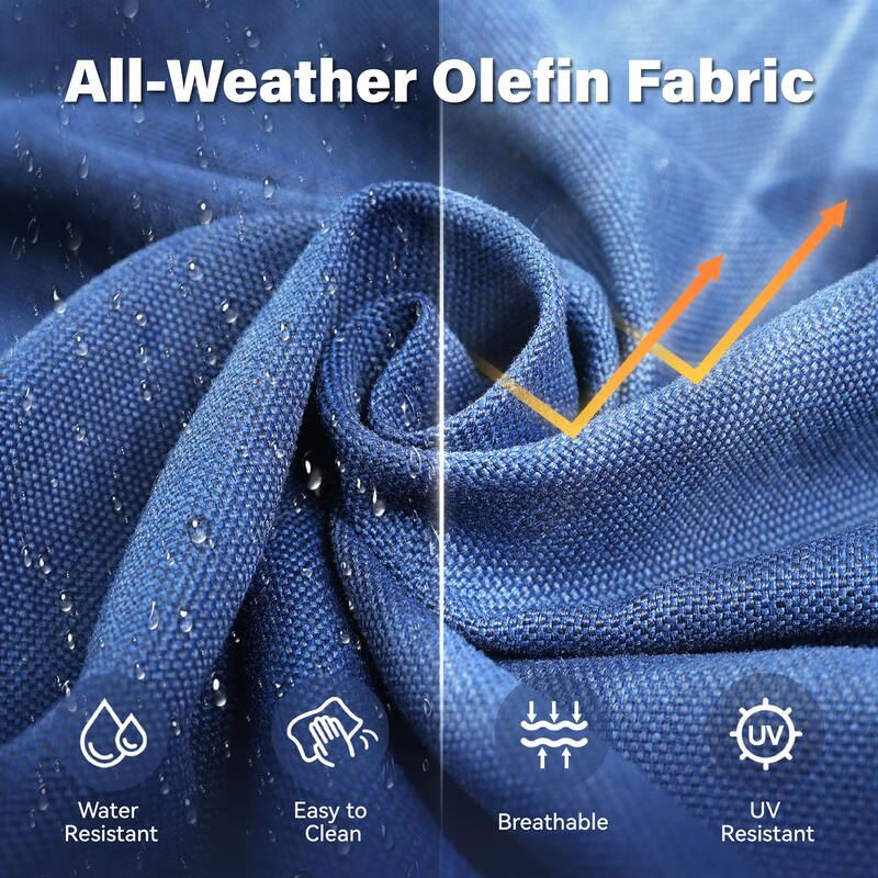 Pocassy 6-Piece Patio Swivel Chair with Side Table