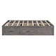 preview thumbnail 9 of 11, Antique Gray Queen Size Platform Bed with 6 Storage Drawers