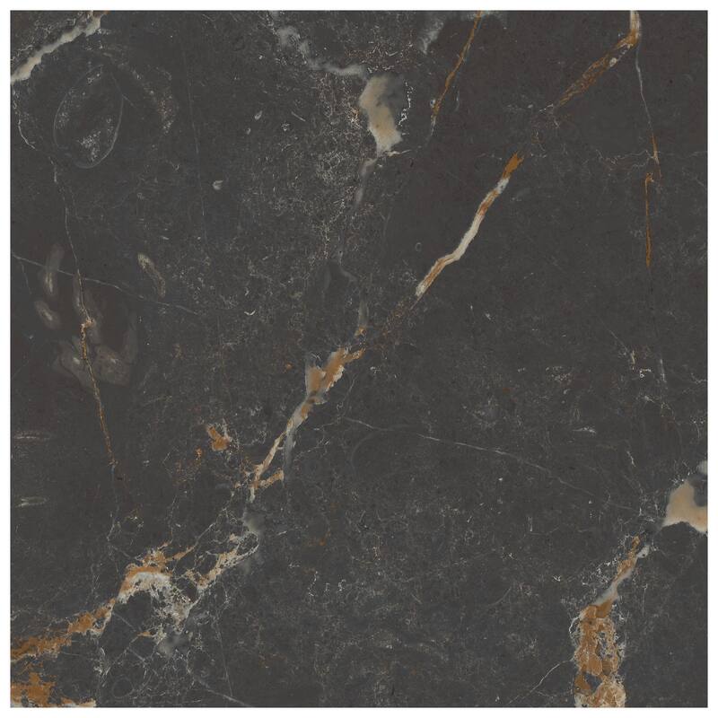 Merola Tile Reve Noir 11-3/4" x 11-3/4" Porcelain Floor and Wall Tile