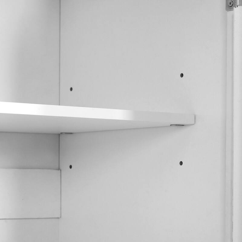 Farmhouse 77.3" Tall Kitchen Pantry Cabinet with 5 Drawers, 6 Door Shelves, 2 Adjustable Shelves