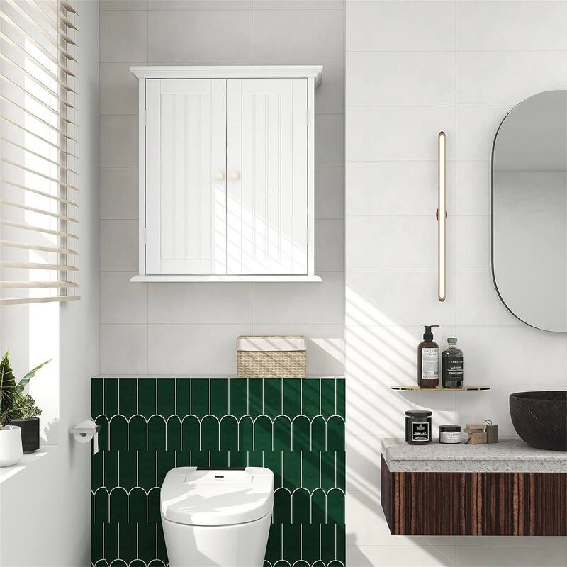 Bathroom Wall Cabinet - 8"D x 21.1"W x 24"H