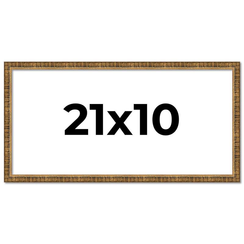 21x10 Frame Gold Solid Wood Picture Frame - Complete Modern Photo
