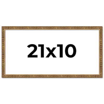 21x10 Frame Gold Solid Wood Picture Frame - Complete Modern Photo