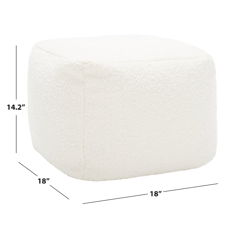 SAFAVIEH Couture Kamryn Boucle Square Ottoman Pouf