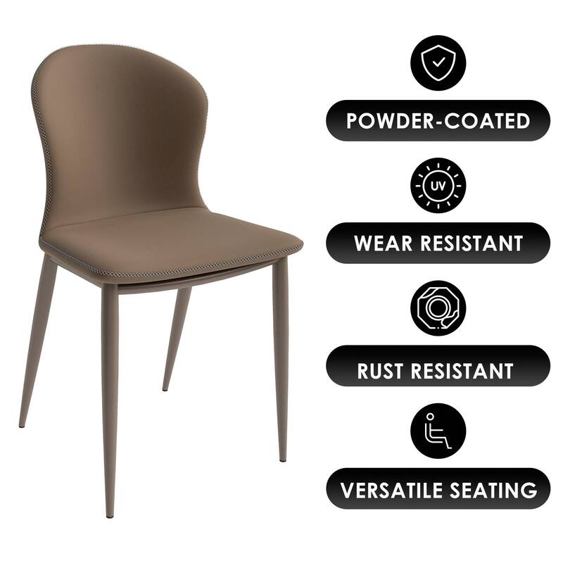 Mosaic Modern Upholstered in Fabric Dining Chair With Metal Legs Set of 4