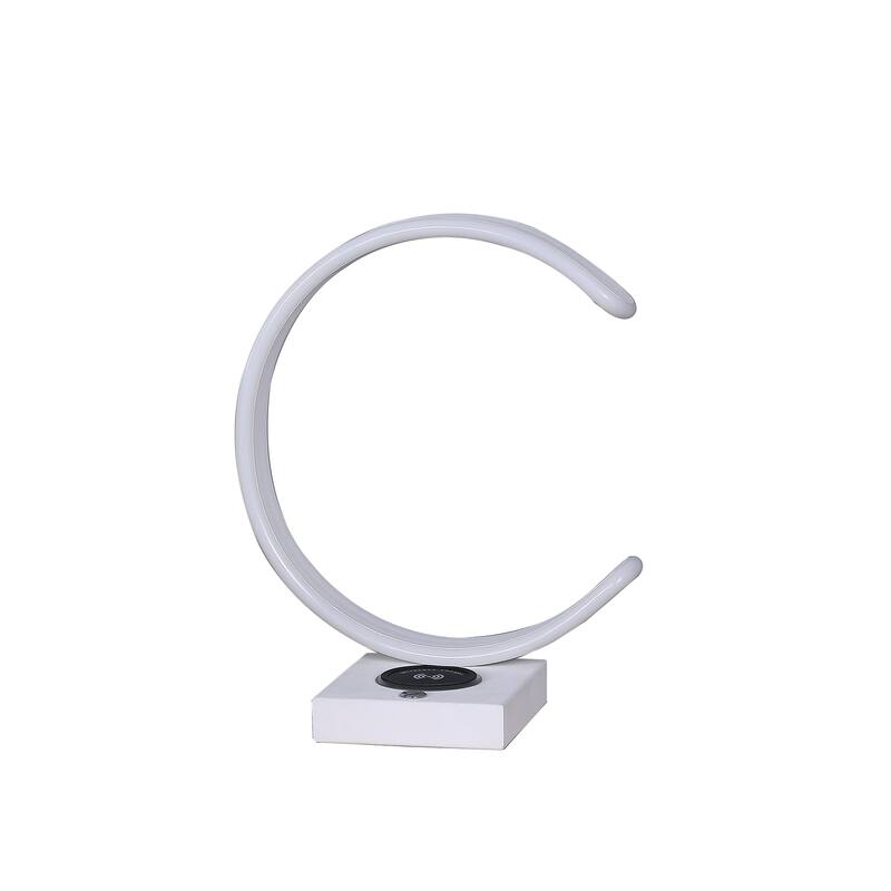 13.5 In. LED USB Wireless Charger Table Lamp
