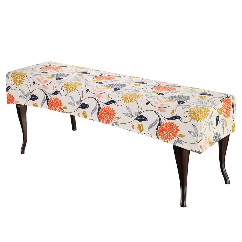 Bench Cushion Cover Dining Bench Cover, 1 Pcs - Flower Color