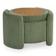preview thumbnail 28 of 29, 247 Shop At Home Modern Round Chenille Storage Ottoman with Flip Top