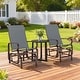 preview thumbnail 24 of 32, Outsunny Outdoor Glider Chair Set of 2, Gliders for Outside Patio with Smooth Rocking Mechanism