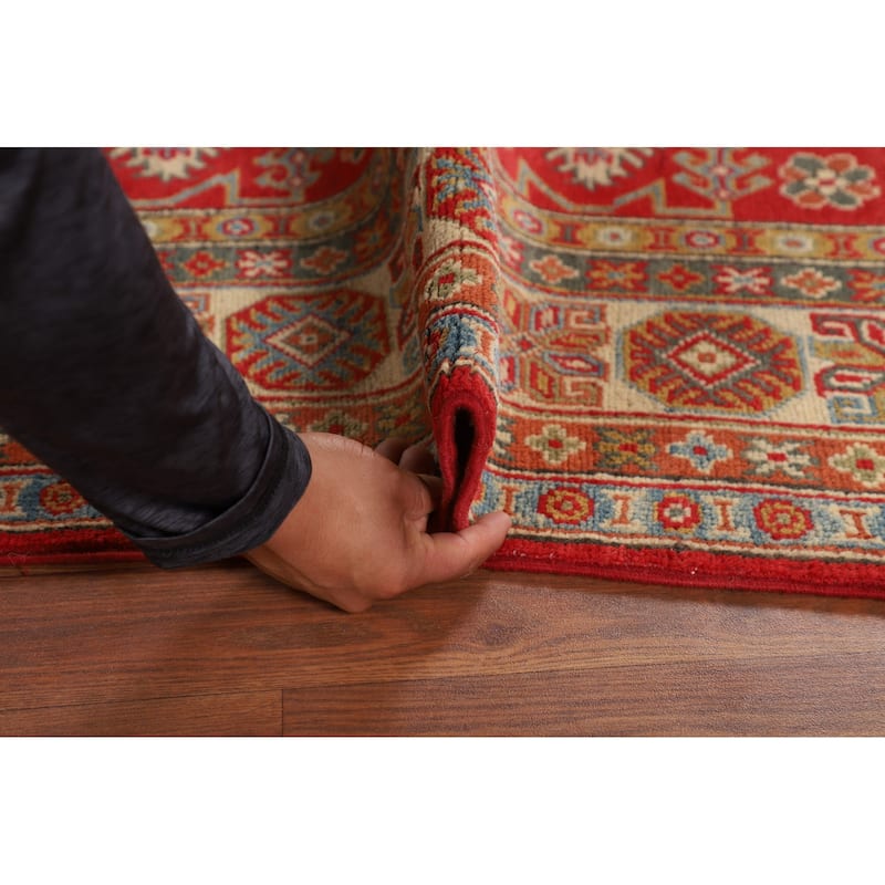 Oriental Red Kazak Area Rug Handmade Traditional Wool Carpet - 4'9" x 6'7"