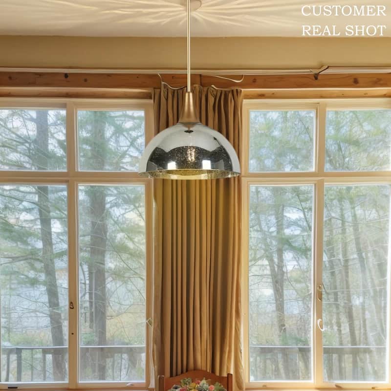 Modern Industrial 1-light Pendant Light Mercury Glass Stain Gold Kitchen Island Light for Dining Room