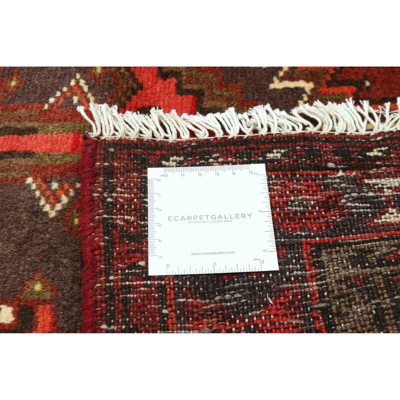 ECARPETGALLERY Hand-knotted Andelz Dark Red Wool Rug - 3'4 x 4'11