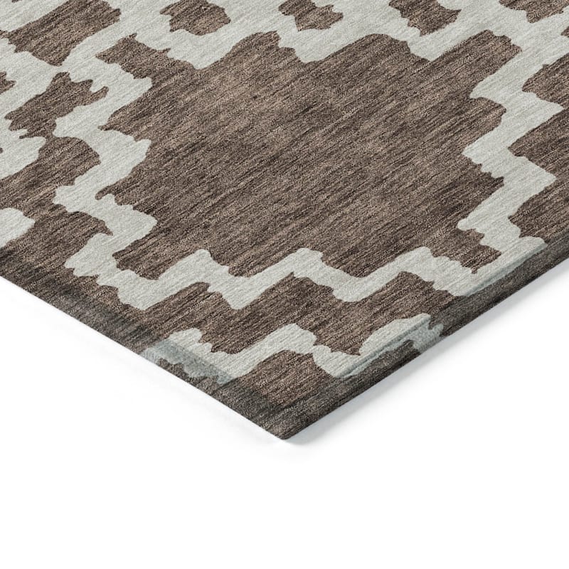 HomeRoots Geometric Transitional Rectangle Outdoor Rug