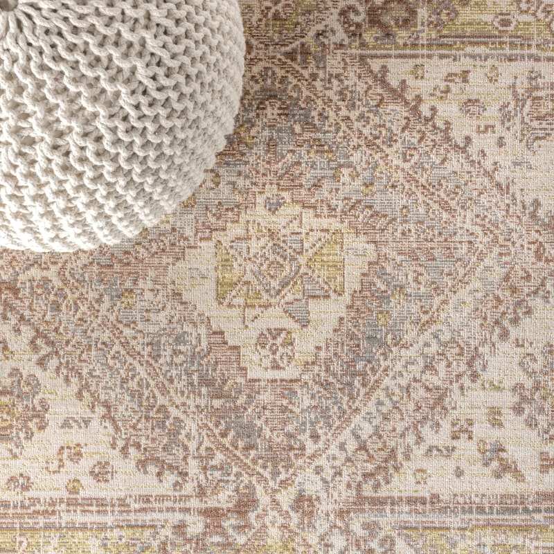 JONATHAN Y Alhambra Ornate Geometric Medallion Area Rug
