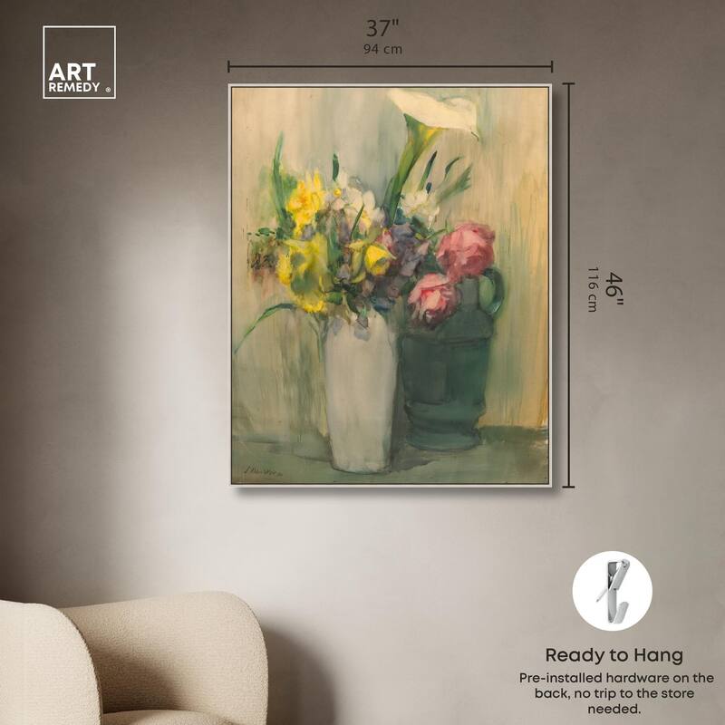 Flowers by Julian Alden Weir Canvas by Art Remedy