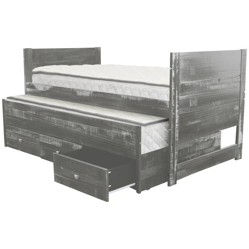 Taylor & Olive Begonia Twin Bed with Twin Trundle & 3 Built in Drawers