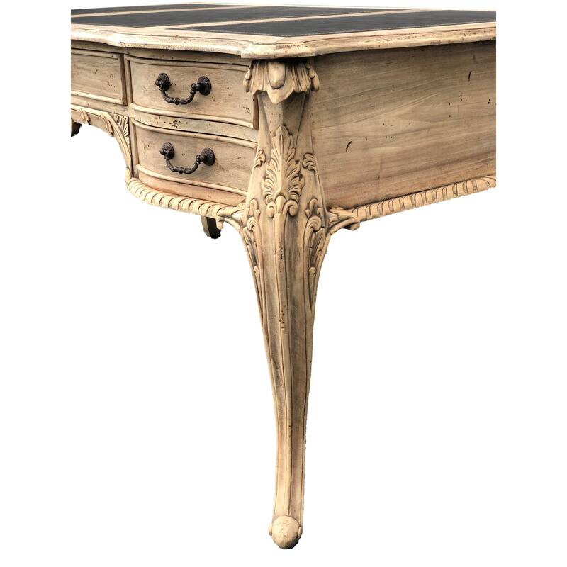 Heritage Furnishings Large Mahogany Writing Desk with Natural finish by AFD Home