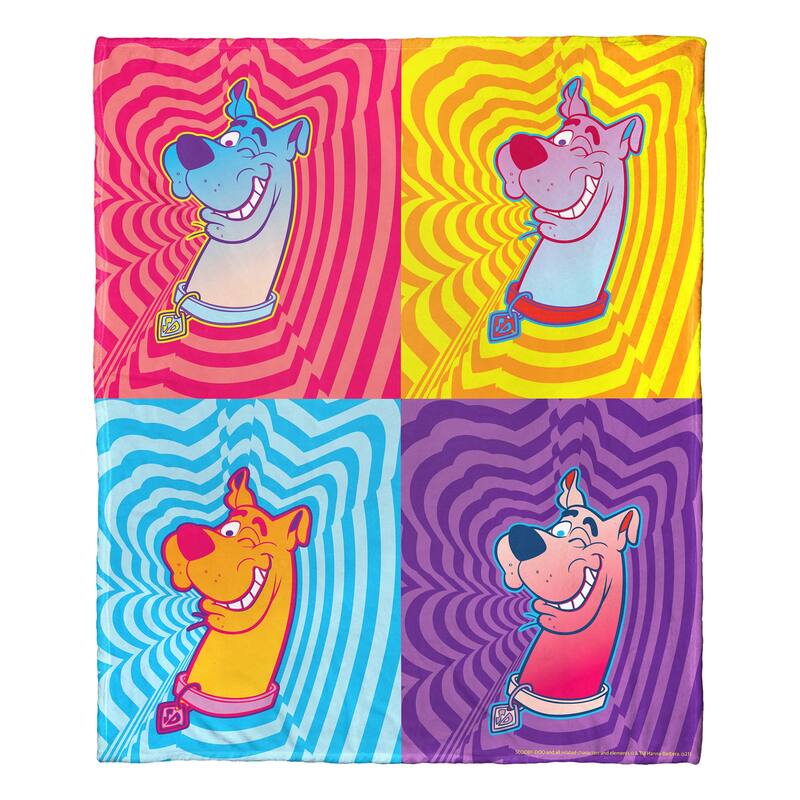 Warner Brothers Scooby Doo Scooby Geometrics Silk Touch Throw Blanket
