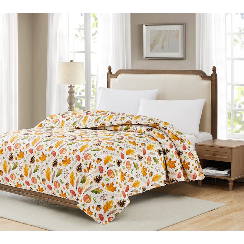 Patchwork Harvest Plaid Leaves Lodge Sunflowers Quilts
