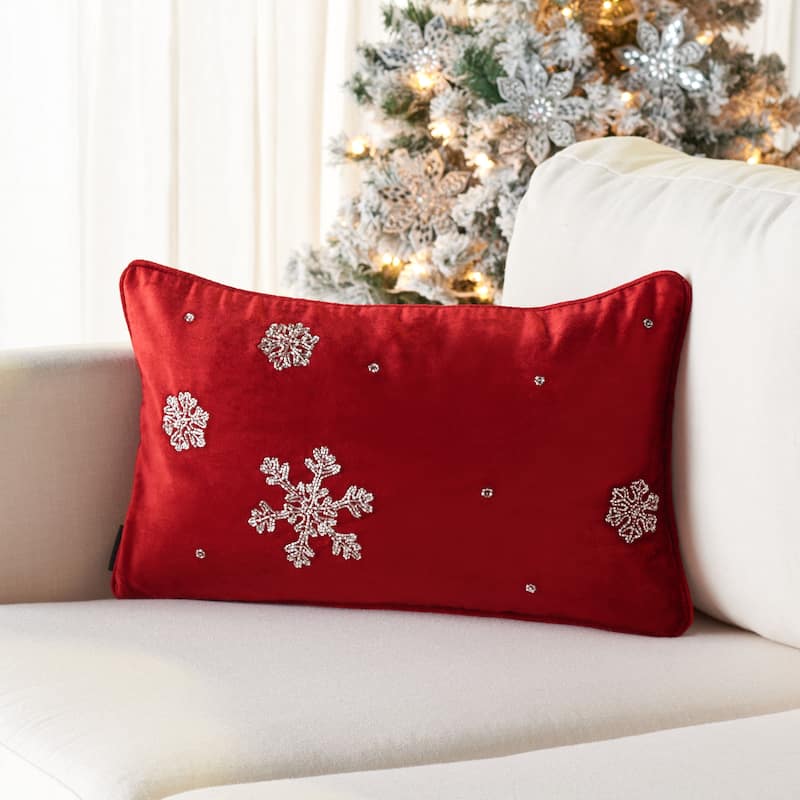 SAFAVIEH Bridgette 12"x20" Snow Pillow