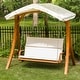 Wooden Swing Seater with Canopy - Bed Bath & Beyond - 37682822