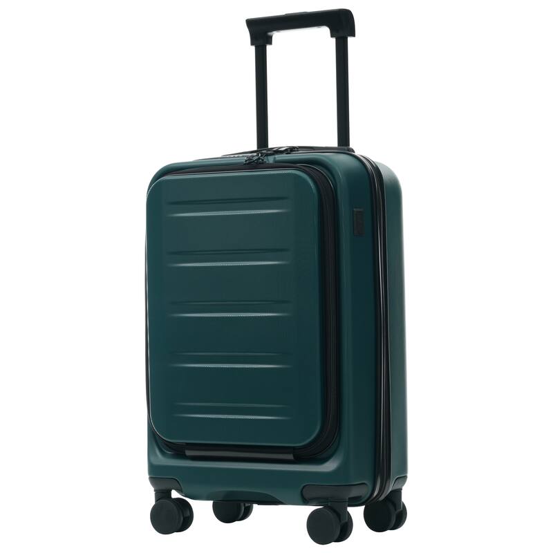 Luggage Sets 5 Piece with Front Opening, Hardside Expandable Carry On Suitcase Set with Double Spinner Wheel with USB Port