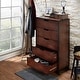 preview thumbnail 4 of 9, Aurville Vintage Walnut 5-Drawer Mobile Chest by Furniture of America