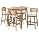 preview thumbnail 7 of 13, Simple Living Newington Counter Height Dining Set 5-Piece Light Oak/Beige
