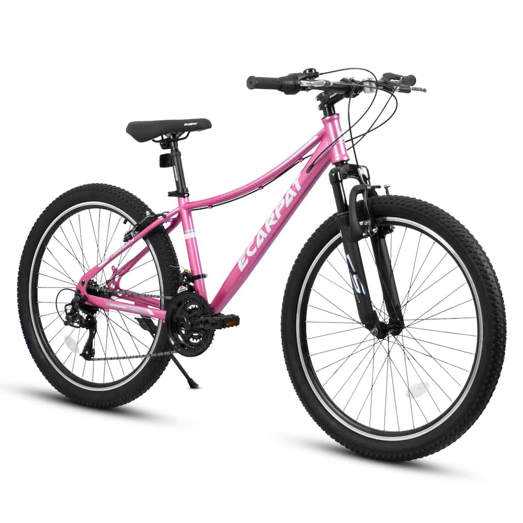 Women/Teens' Bicycle - Shock-Absorbing Front Fork, Multiple Speeds, V-Brakes, Mountain Tires - 26