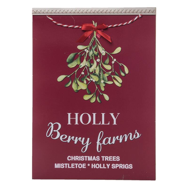 Transpac Wood 11.89 in. Multicolored Christmas Dimensional Accent Sign