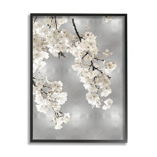 Stupell Modern White Cherry Blossoms Framed Giclee Art Design by Kate ...