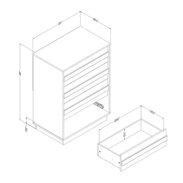 South Shore August 4-Drawer Chest