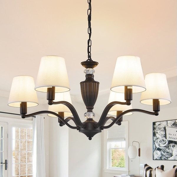 6 - Light Dimmable Classic / Traditional Chandelier - On