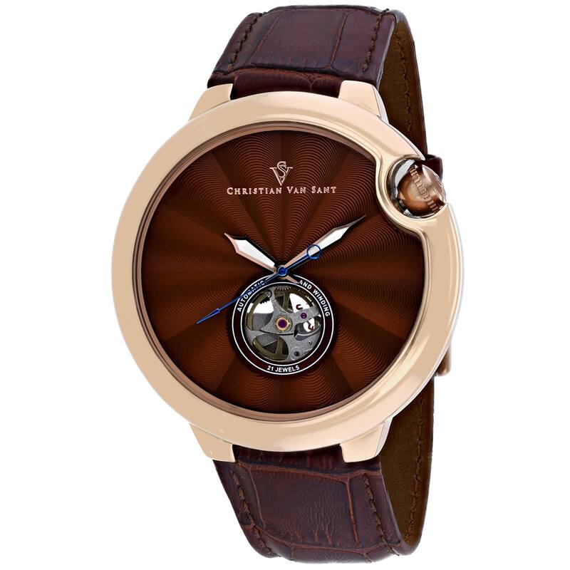 Christian Van Sant Men's Cyclone Automatic Brown Dial Watch - CV0144 - 6 (36)