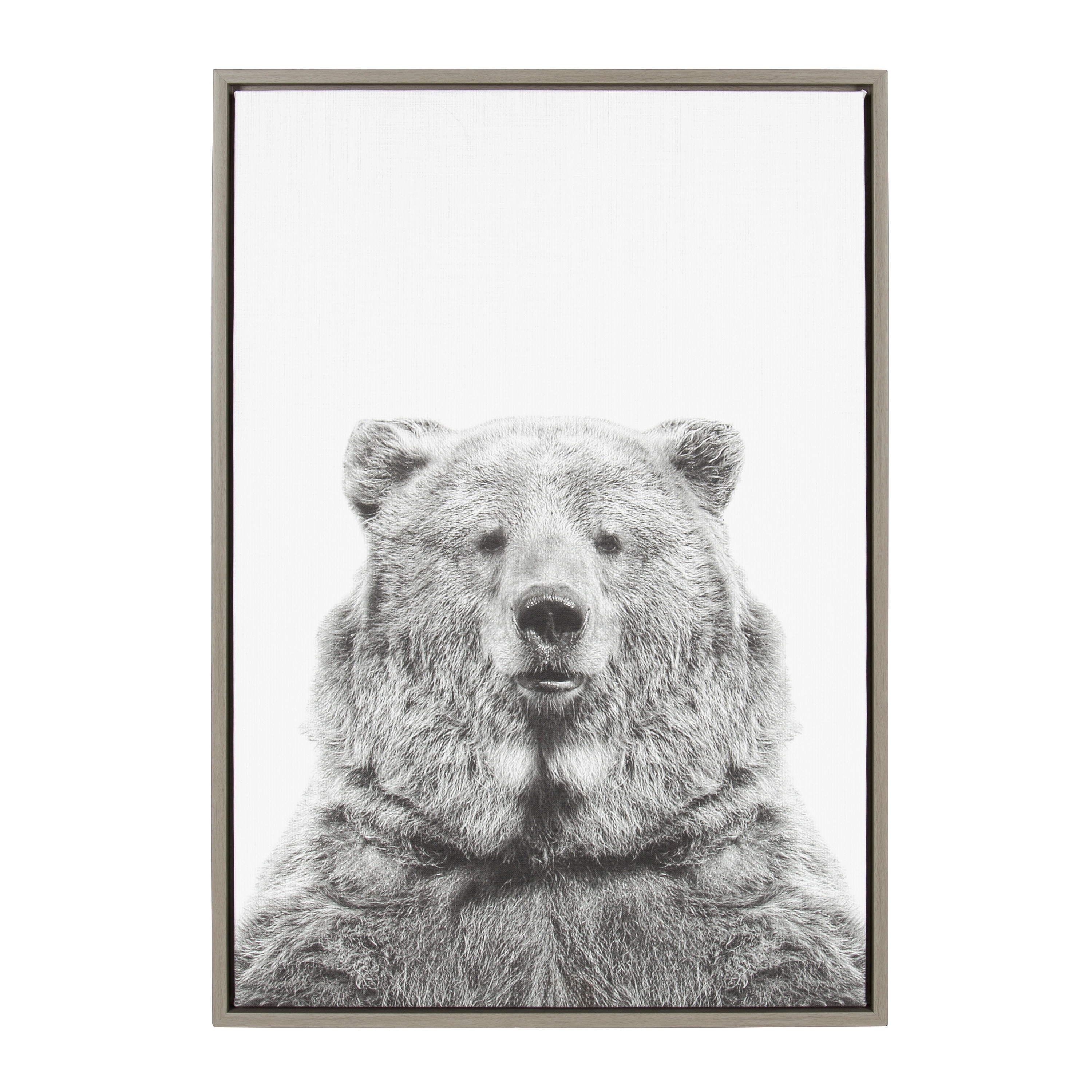 Sylvie Bear Framed Canvas Wall Art by Simon Te Tai, Gray 23x33 On Sale  Bed Bath  Beyond 19468626