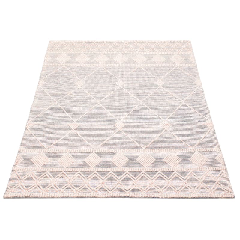 ECARPETGALLERY Braid weave Sienna Pink Wool Rug - 5'1 x 7'6