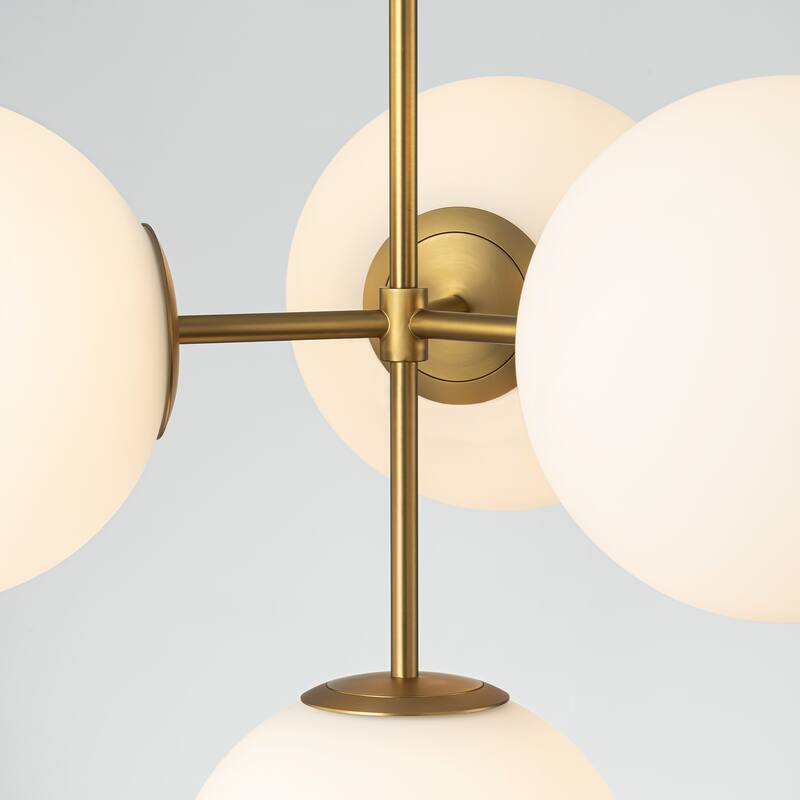 4-Light Modern Sputnik Frosted Glass Globe Bubble Pendant Light/ Semi-Flush Mount Light