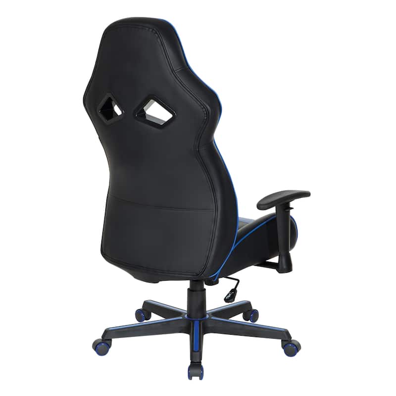 Vapor Gaming Chair in Faux Leather with Color Accents