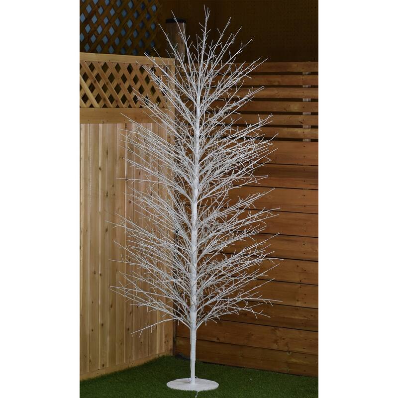 6.8 FT LED White Birch Tree Outdoor