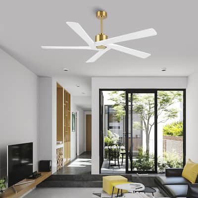 WINGBO 64 Inch DC Motor Indoor Ceiling Fan without Lights - N/A