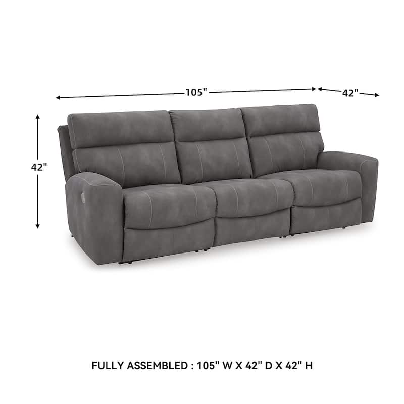 Signature Design by Ashley Next-Gen DuraPella 3-Piece Power Reclining Sectional Sofa - 105"W x 42"D x 42"H