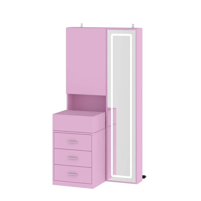 Dresser LED-Lit Vanity Dressing Cabinet with Full-Length Mirror