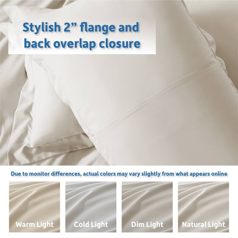 Nestl Ultra Soft Double Brushed Microfiber Duvet Cover Set with Button Closure